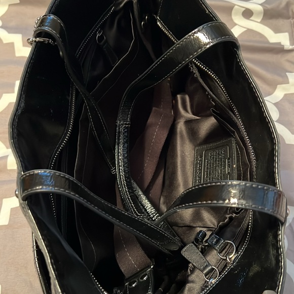 Black Coach baby bag